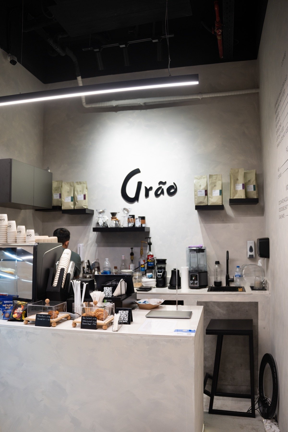 The Grāo coffee bar and counter